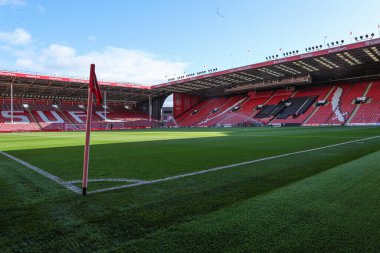 Bramall Lane 'in, 1 Kasım 202' de Bramall Lane, Sheffield, İngiltere 'de oynanan Sheffield United - Derby County maçı öncesinde genel bir görüntüsü.