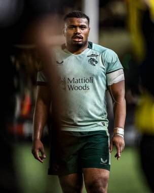 Leicester Tigers 'dan Tarek Haffar Premiership Rugby Kupası' nda Newcastle Red Bulls 'a karşı Kingston Park, Newcastle, İngiltere' de 31 Ekim 202 'de Leicester Tigers maçında