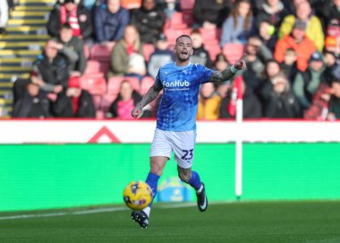 Derby County 'den Joe Ward, Sky Bet Şampiyonası' nda Sheffield United Derby County 'ye karşı Bramall Lane, Sheffield, İngiltere, 1 Kasım 2025 