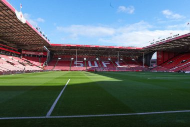 Bramall Lane 'in, 1 Kasım 202' de Bramall Lane, Sheffield, İngiltere 'de oynanan Sheffield United - Derby County maçı öncesinde genel bir görüntüsü.