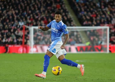 Derby County takımından Rhian Brewster 1 Kasım 202 'de Bramall Lane, Sheffield, İngiltere' de Sheffield United - Derby County maçında