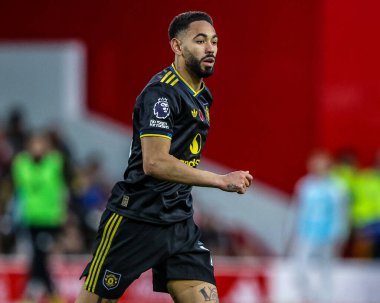 Manchester United takımından Matheus Cunha Premier League maçında Nottingham Forest, Manchester United 'a karşı City Ground, Nottingham, İngiltere, 1 Kasım 202