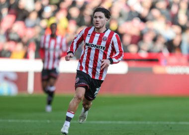 Sheffield United takımından Callum O 'Hare 1 Kasım 2025' te Bramall Lane, Sheffield, İngiltere 'de Sheffield United - Derby County maçında 