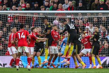 Manchester United takımının Casemiro 'su Premier League maçında Nottingham Forest, Manchester United' a karşı 1 Kasım 202 'de City Ground, Nottingham' da 0-1 berabere kaldı.