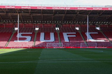Bramall Lane 'in, 1 Kasım 202' de Bramall Lane, Sheffield, İngiltere 'de oynanan Sheffield United - Derby County maçı öncesinde genel bir görüntüsü.
