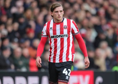 Sheffield United takımından Sydie Peck 1 Kasım 202 'de Bramall Lane, Sheffield, İngiltere' de Sheffield United - Derby County maçında