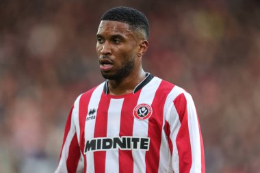 Sheffield United takımından Tyrese Campbell 1 Kasım 202 'de Bramall Lane, Sheffield, İngiltere' de Sheffield United - Derby County maçında