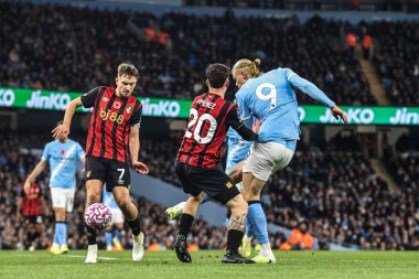 Manchester City 'den Erling Haaland Premier League maçında gol attı Manchester City - Bournemouth maçında Etihad Stadyumu, Manchester, İngiltere, 2 Kasım 202