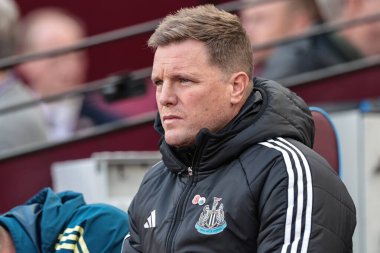 İngiltere 'nin Londra Stadyumu' nda oynanan West Ham United - Newcastle United Premier League maçı sırasında Newcastle United takımının teknik direktörü Eddie Howe