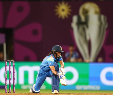 Hindistan 'dan Harmanpreet Kaur (Kaptan) ICC Dünya Kriket Şampiyonası 2025 sezonunda Hindistan - Güney Afrikalı Kadınlar Dr. D.Y. Patil Spor Akademisi, Navi Mumbai, Hindistan, 2 Kasım 202