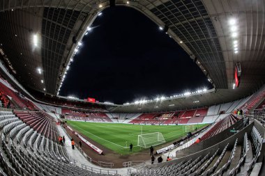 Premier Lig karşılaşması öncesinde Sunderland Everton 'a karşı Sunderland, Sunderland, İngiltere' de 3 Kasım 2025 'te oynanan stadyumun genel bir görüntüsü. 