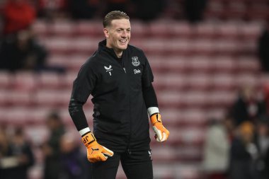 Everton 'dan Jordan Pickford Premier League maçında ısınma turunda Sunderland Everton' a karşı Stadium Of Light, Sunderland, İngiltere, 3 Kasım 2025 