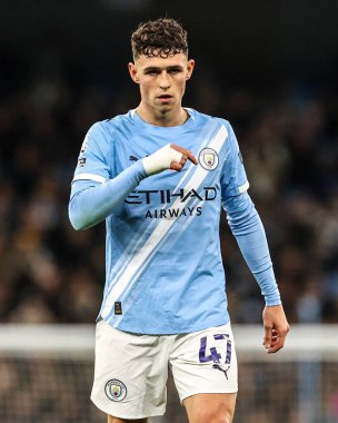 Manchester City ile Bournemouth arasında oynanan Premier League maçında Manchester City 'den Phil Foden, Etihad Stadyumu, İngiltere, 2 Kasım 2025 