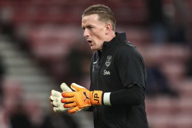 Everton 'dan Jordan Pickford Premier League maçında ısınma turunda Sunderland Everton' a karşı Stadium Of Light, Sunderland, İngiltere, 3 Kasım 2025 