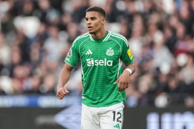 Newcastle United takımından Malick Thiaw Premier League maçında West Ham United, Newcastle United 'a karşı Londra Stadyumu, İngiltere, 2 Kasım 2025 