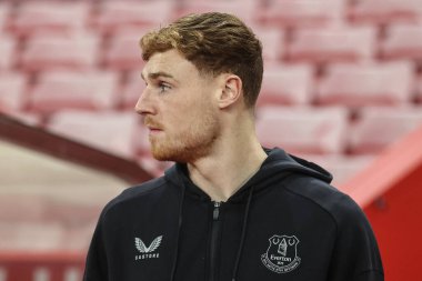 Everton 'dan Jake O' Brien, Premier Lig maçı sırasında Sunderland Everton 'a karşı Stadyum of Light, Sunderland, İngiltere, 3 Kasım 2025' de geldi.