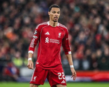 Liverpool 'dan Hugo Ekitike, 4 Kasım 2025' te Liverpool 'un Real Madrid' e karşı oynadığı UEFA Şampiyonlar Ligi maçında 4.