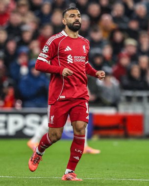 Liverpool 'lu Mohamed Salah, 4 Kasım 2025' te Liverpool-Real Madrid maçında Liverpool Şampiyonlar Ligi 4.