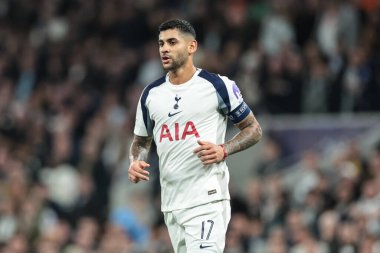 Tottenham Hotspur 'dan Cristian Romero UEFA Şampiyonlar Ligi Maçı' nda 8 Tottenham Hotspur 'a karşı 4. Kopenhag Tottenham Hotspur Stadyumu, Londra, İngiltere 4 Kasım 2025