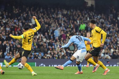 Manchester City 'den Rayan Cherki, Manchester Stadyumu' nda 5 Kasım 2025 'te oynanan 8 Manchester City maçında 4-1 öne geçti.  