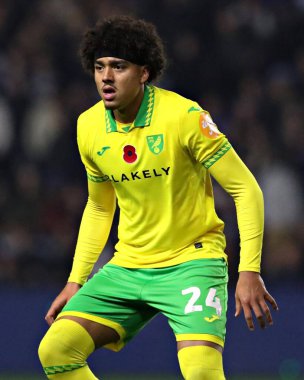 Norwich City 'den Jovon Makama Gök İddia Şampiyonası' nda Sheffield Wednesday 'e karşı Norwich City, Hillsborough, Sheffield, Birleşik Krallık' ta 5 Kasım 2025 