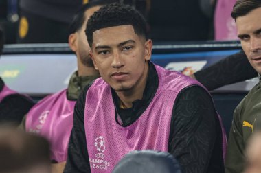 Borussia Dortmund 'dan Jobe Bellingham 5 Kasım 2025' te Manchester Stadyumu 'nda 8 Manchester City' den Borussia Dortmund 'a karşı 4. 