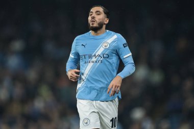 Manchester City 'den Rayan Cherki, Manchester Stadyumu' nda 8 Manchester City 'nin 4' üncü maçında Borussia Dortmund 'a karşı, 5 Kasım 2025 