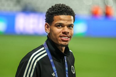 Newcastle United takımından William Osula, 5 Kasım 2025 'te UEFA Şampiyonlar Ligi 4' üncü karşılaşmasında St. James 's Park, Newcastle, İngiltere' ye geldi. 