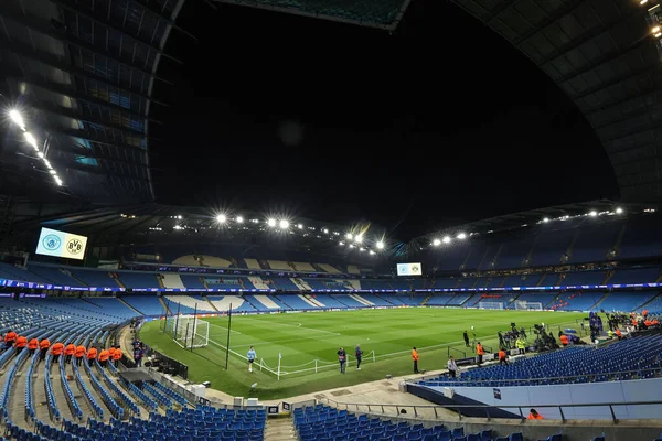 Manchester City, Manchester Stadyumu 'nda 5 Kasım 2025' te oynanan 8 Manchester City - Borussia Dortmund maçında Manchester Şampiyonlar Ligi 'nin genel bir görüntüsü. 