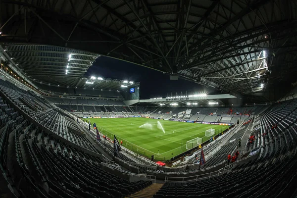 UEFA Şampiyonlar Ligi karşılaşması öncesinde St. James 's Park, Newcastle, İngiltere' de 5 Kasım 2025 'te oynanan 8 Newcastle United - Atletizm Kulübü karşılaşmasının genel görünümü 