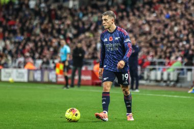 Arsenal 'den Leandro Trossard Premier League maçında Sunderland, Sunderland' a karşı Arsenal Stadyumu, Sunderland, Birleşik Krallık, 8 Kasım 2025 