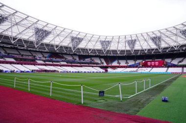 Premier Lig karşılaşması öncesinde Londra Stadyumu 'nun genel görünümü 8 Kasım 2025' te Londra 'daki Londra Stadyumu' nda West Ham United ile Burnley karşılaşacak. 