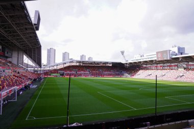 Premier League karşılaşması öncesinde Gtech Community Stadyumu 'nun genel görünümü 9 Kasım 2025' te Gtech Community Stadyumu 'nda Brentford - Newcastle United karşılaşması. 