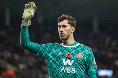 Sunderland 'dan Robin Roefs Premier League maçı sırasında Sunderland Arsenal' e karşı Stadium Of Light, Sunderland, İngiltere, 8 Kasım 2025 