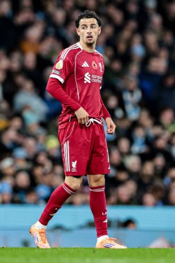 Liverpool 'dan Curtis Jones Premier League maçı sırasında Manchester City - Liverpool Etihad Stadyumu, Manchester, İngiltere, 9 Kasım 2025 