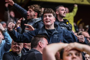 Leeds taraftarları, 9 Kasım 2025 'te İngiltere' nin Nottingham City Ground kentinde oynanan Premier League maçı Nottingham Forest-Leeds United maçında maçın ilk golünü kutladı. 