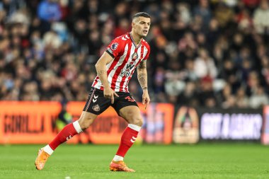 Sunderland 'dan GranitXhaka Premier League maçı sırasında Sunderland-Arsenal Stadyumu, Sunderland, Birleşik Krallık, 8 Kasım 2025 