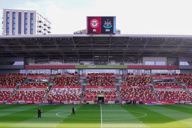 Premier League karşılaşması öncesinde Gtech Community Stadyumu 'nun genel görünümü 9 Kasım 2025' te Gtech Community Stadyumu 'nda Brentford - Newcastle United karşılaşması. 