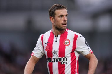 Brentford 'dan Jordan Henderson Premier League maçı sırasında Brentford Newcastle United' a karşı Gtech Community Stadyumu, Londra, İngiltere, 9 Kasım 2025 