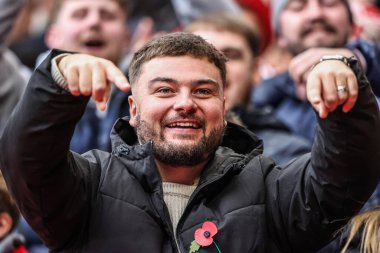 Nottingham Forest taraftarları Premier League maçı sırasında Nottingham Forest, Leeds United 'a karşı City Ground, Nottingham, İngiltere, 9 Kasım 2025 