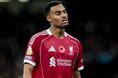 Liverpool 'dan Ryan Gravenberch Premier League maçında Manchester City, Etihad Stadyumu' nda Liverpool 'a karşı, 9 Kasım 2025 