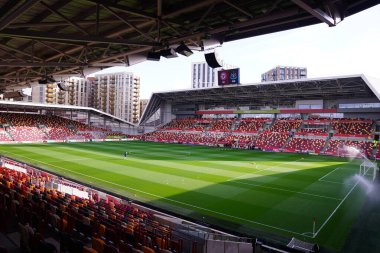 Premier League karşılaşması öncesinde Gtech Community Stadyumu 'nun genel görünümü 9 Kasım 2025' te Gtech Community Stadyumu 'nda Brentford - Newcastle United karşılaşması. 