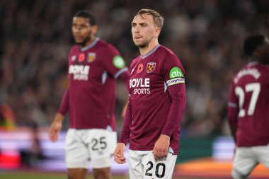 West Ham United 'dan Jarrod Bowen Premier League maçında West Ham United, Burnley' e karşı Londra Stadyumu, Londra, İngiltere, 8 Kasım 2025 