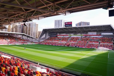 Premier League karşılaşması öncesinde Gtech Community Stadyumu 'nun genel görünümü 9 Kasım 2025' te Gtech Community Stadyumu 'nda Brentford - Newcastle United karşılaşması. 