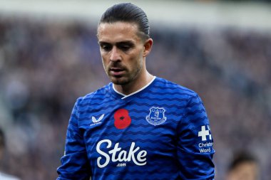 Everton 'dan Jack Grealish Premier Lig maçı sırasında Everton, Fulham' a karşı Hill Dickinson Stadyumu, Liverpool, İngiltere, 8 Kasım 2025 
