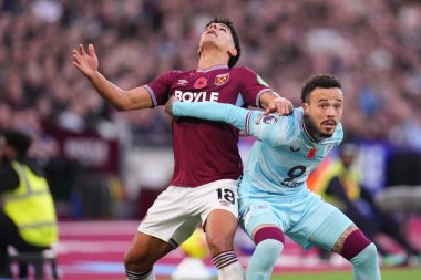 Premier Lig maçı West Ham United Burnley 'e karşı Londra Stadyumu, Londra, İngiltere, 8 Kasım 2025  