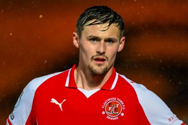 Fleetwood Town 'dan Mark Helm, The Vertu Trophy Group G karşılaşmasında Port Vale, Fleetwood Town' a karşı Vale Park, Burslem, Birleşik Krallık, 11 Kasım 2025 