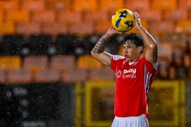 Fleetwood Town 'dan Kayden Hughes, The Vertu Trophy Group G karşılaşmasında Port Vale, Fleetwood Town' a karşı, Vale Park, Burslem, Birleşik Krallık, 11 Kasım 2025 