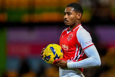 Fleetwood Kasabası 'ndan Zech Medley, The Vertu Trophy Group G maçı sırasında Vale Park, Burslem, Birleşik Krallık' ta Port Vale vs Fleetwood Town 'a karşı 11 Kasım 2025 