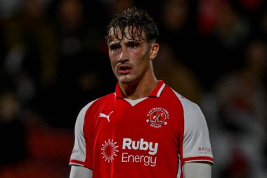 Fleetwood Town 'dan Lewis McCann 15 Kasım 2025' te İngiltere 'nin Highbury Stadyumu' nda Fleetwood Town - Swindon Town maçında 